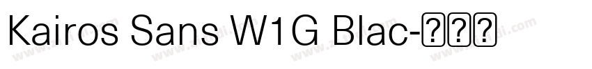 Kairos Sans W1G Blac字体转换
